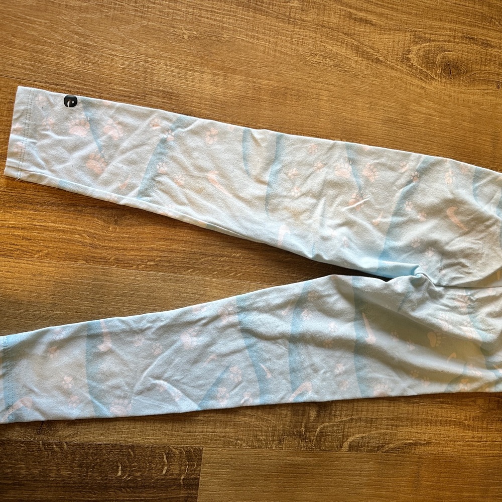 Nike Blue Leggings Paw Prints Girls Size 6x‎ - Picture 4 of 4